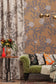 McGegan Rose Wallpaper - Greys on Khaki - Timorous Beasties - HS/MCG/SMM/02 - Premier Wallcovering