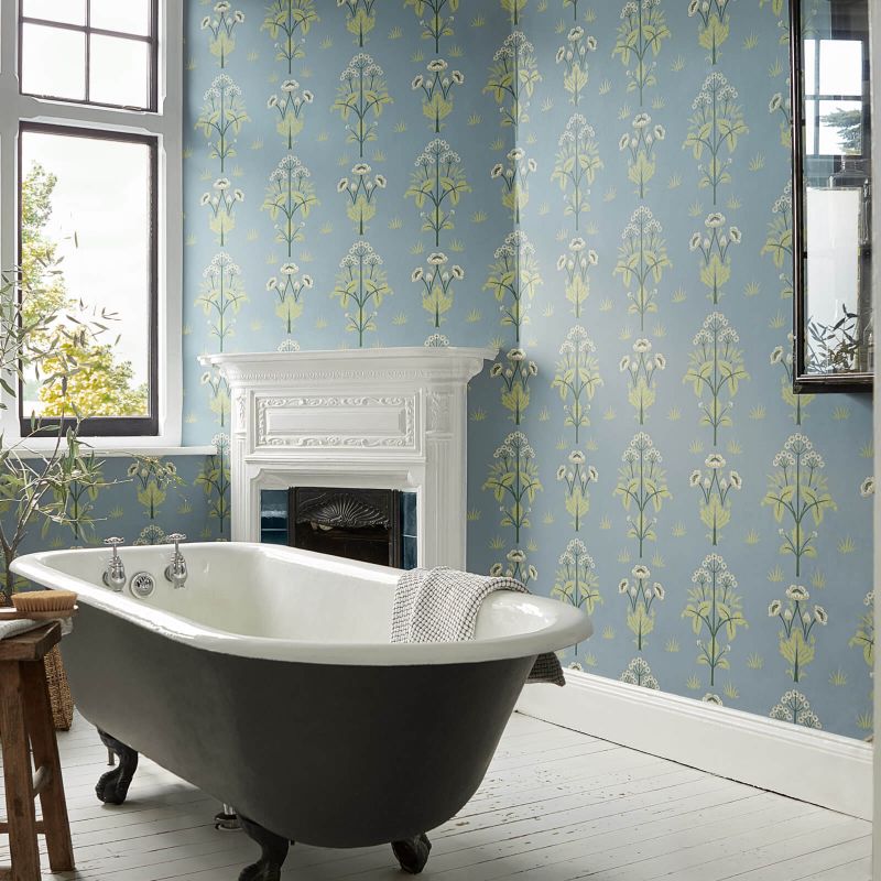 Meadow Sweet Wallpaper - Mineral Blue - 217367 - Morris & Co - Premier Wallcovering