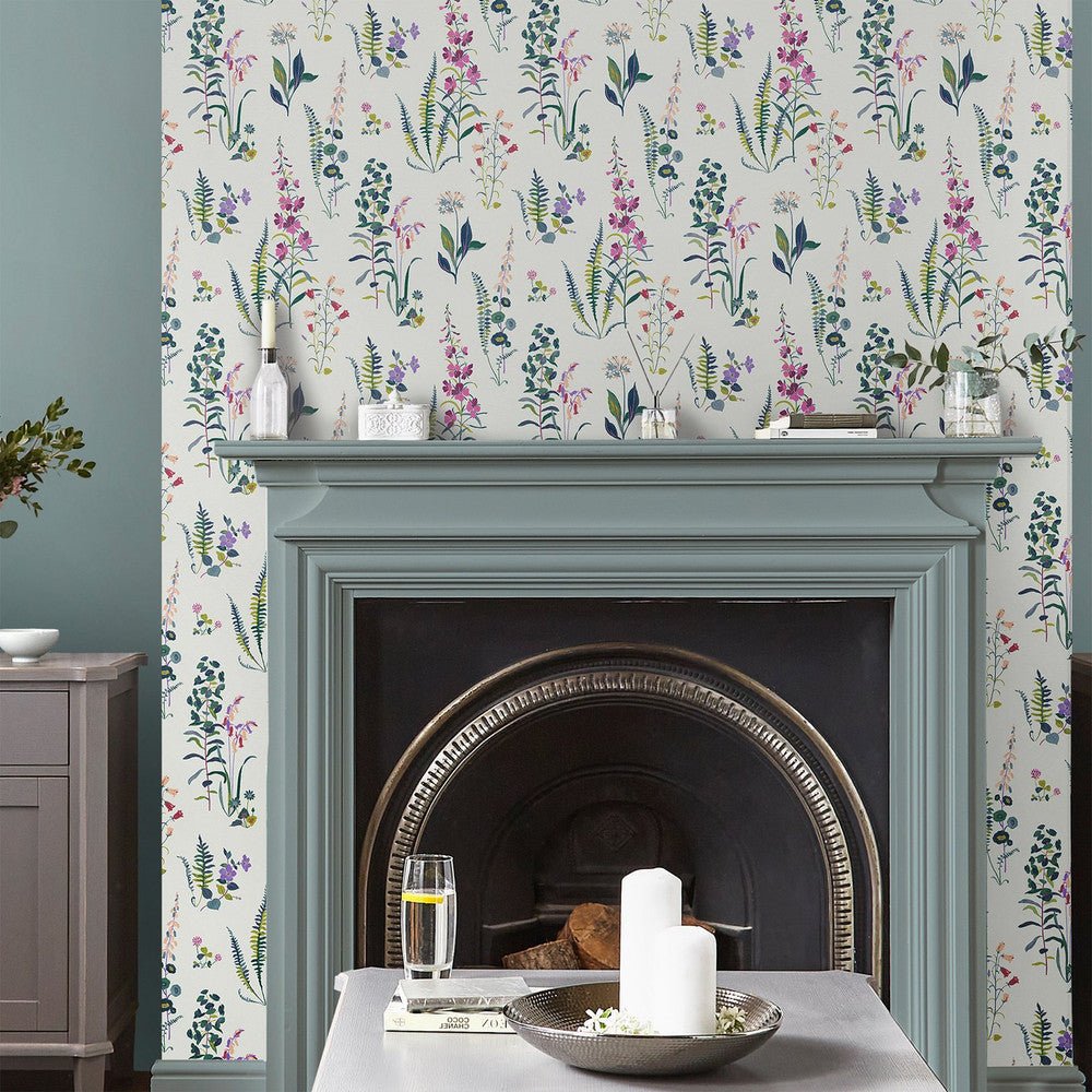 Meadowvale Sprigs Wallpaper - Violet - Laura Ashley - 127401 - Premier Wallcovering