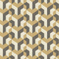 Mecano Perception Wallpaper - Jaune Ocre And Noir - Casadeco - 86492414 - Premier Wallcovering