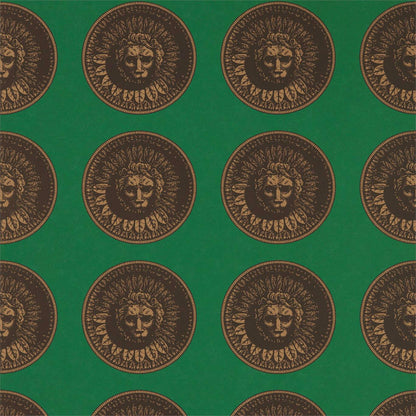 Medallion Wallpaper - Malachite/Gold - ZPLW312974 - Zoffany