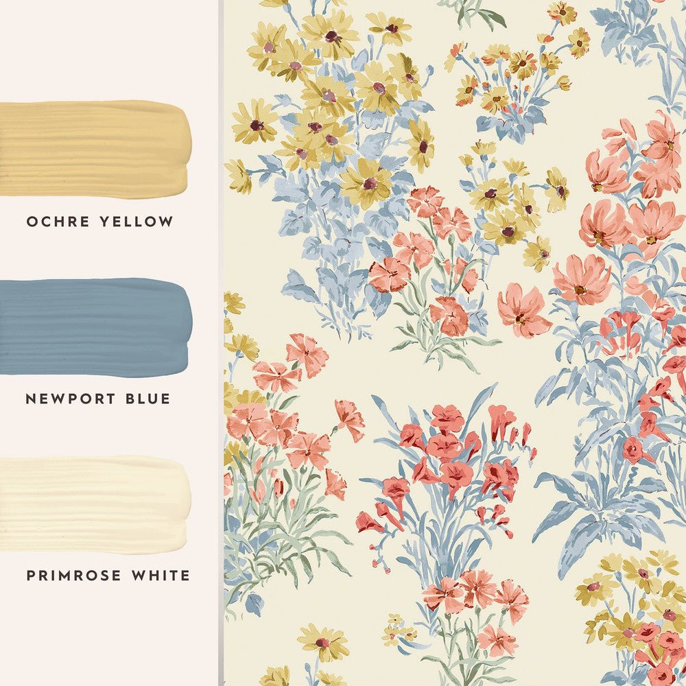 Megan Wallpaper - Ochre Yellow - Laura Ashley - 122742 - Premier Wallcovering