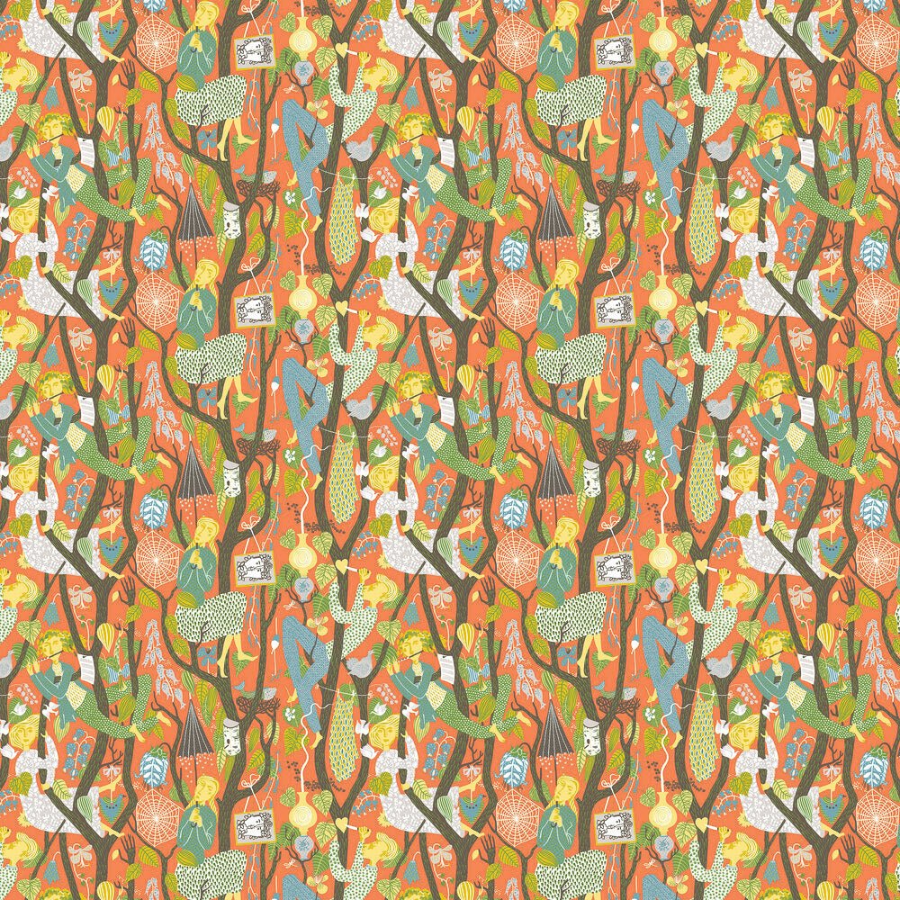 Melodi Wallpaper - Orange - Boråstapeter - 1755 - Premier Wallcovering