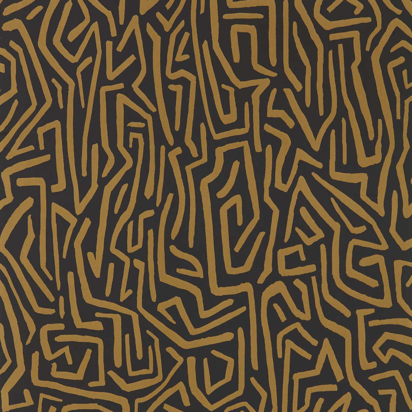 Melodic Wallpaper - Gold/Black Earth - Harlequin - HQN2112829