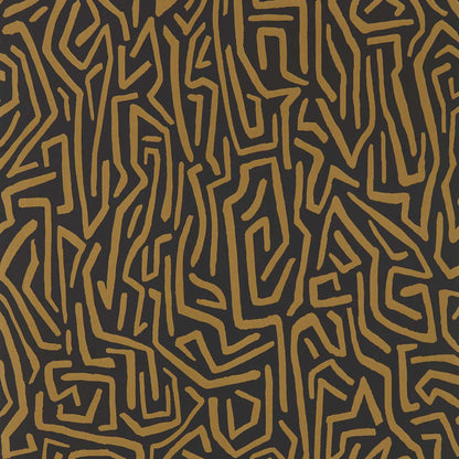 Melodic Wallpaper - Gold/Black Earth - Harlequin - HQN2112829