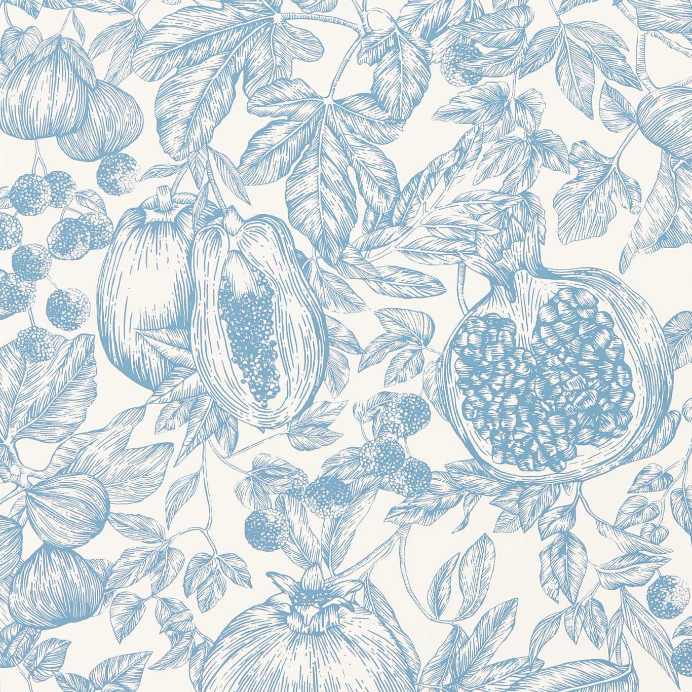 Melograno Wallpaper - Celestial/Fig Blossom - HQN3112924 - Harlequin - Premier Wallcovering