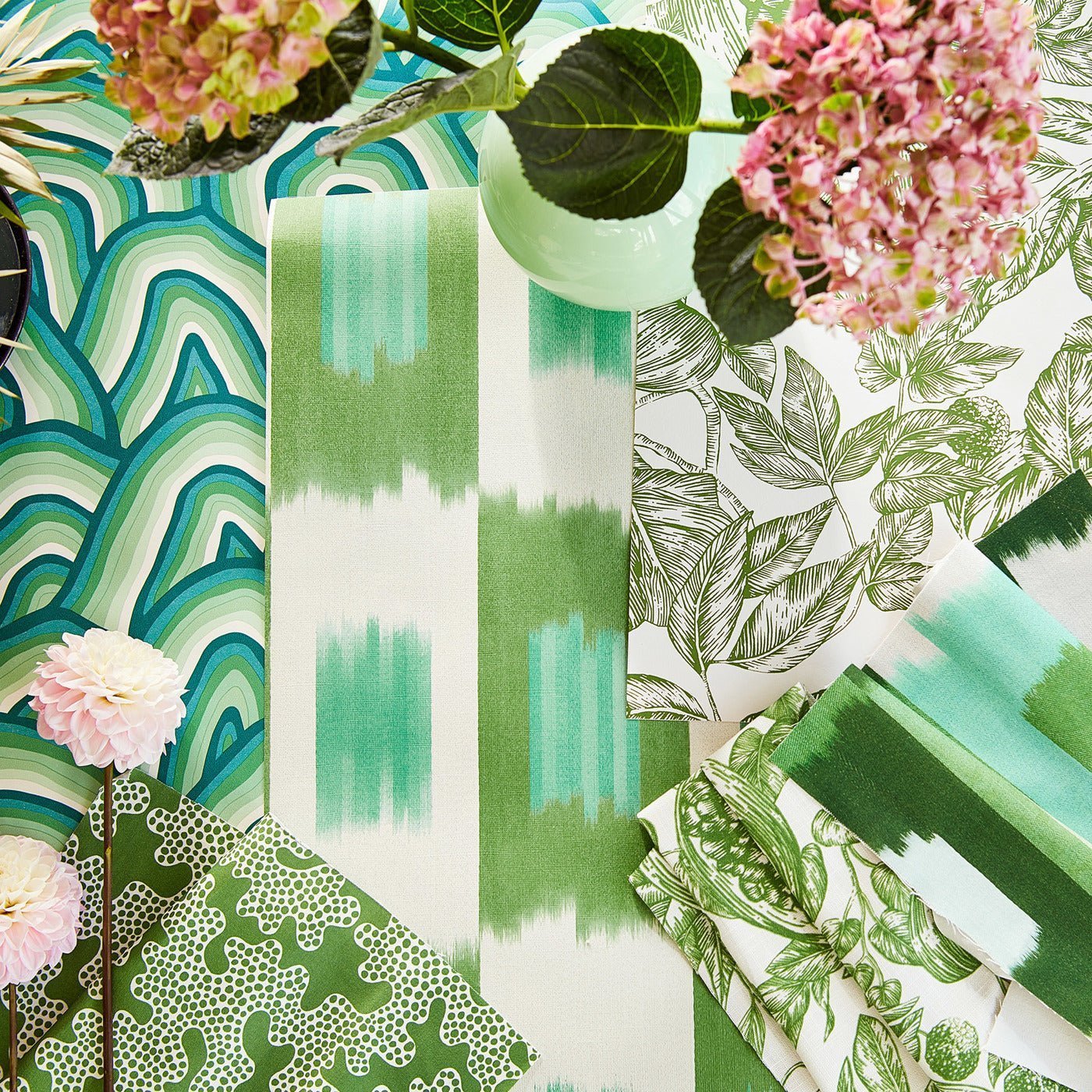 Melograno Wallpaper - Forest/First Light - HQN3112923 - Harlequin - Premier Wallcovering