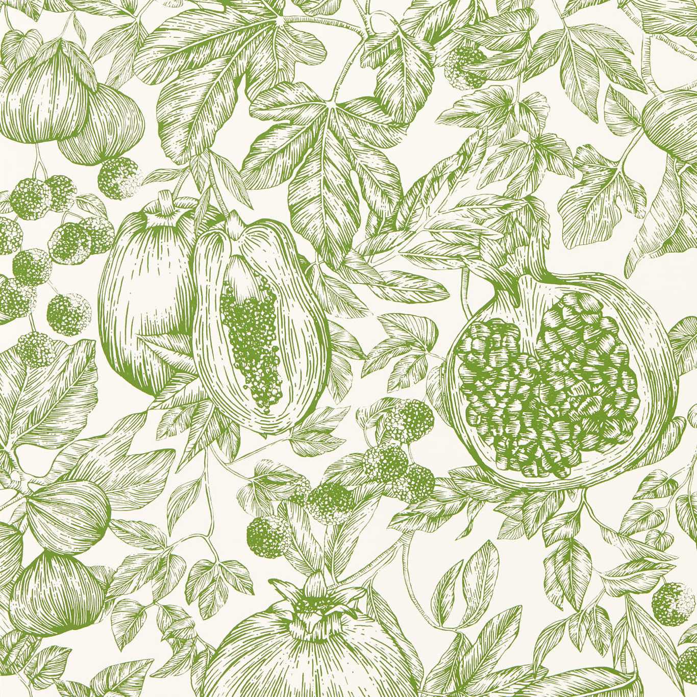 Melograno Wallpaper - Forest/First Light - HQN3112923 - Harlequin - Premier Wallcovering