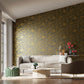 Melograno Wallpaper - Gold/Wild Water - HQN3112926 - Harlequin 