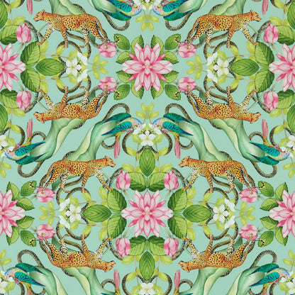 Menagerie Wallpaper - Aqua - Clarke & Clarke - W0131/01 - Premier Wallcovering
