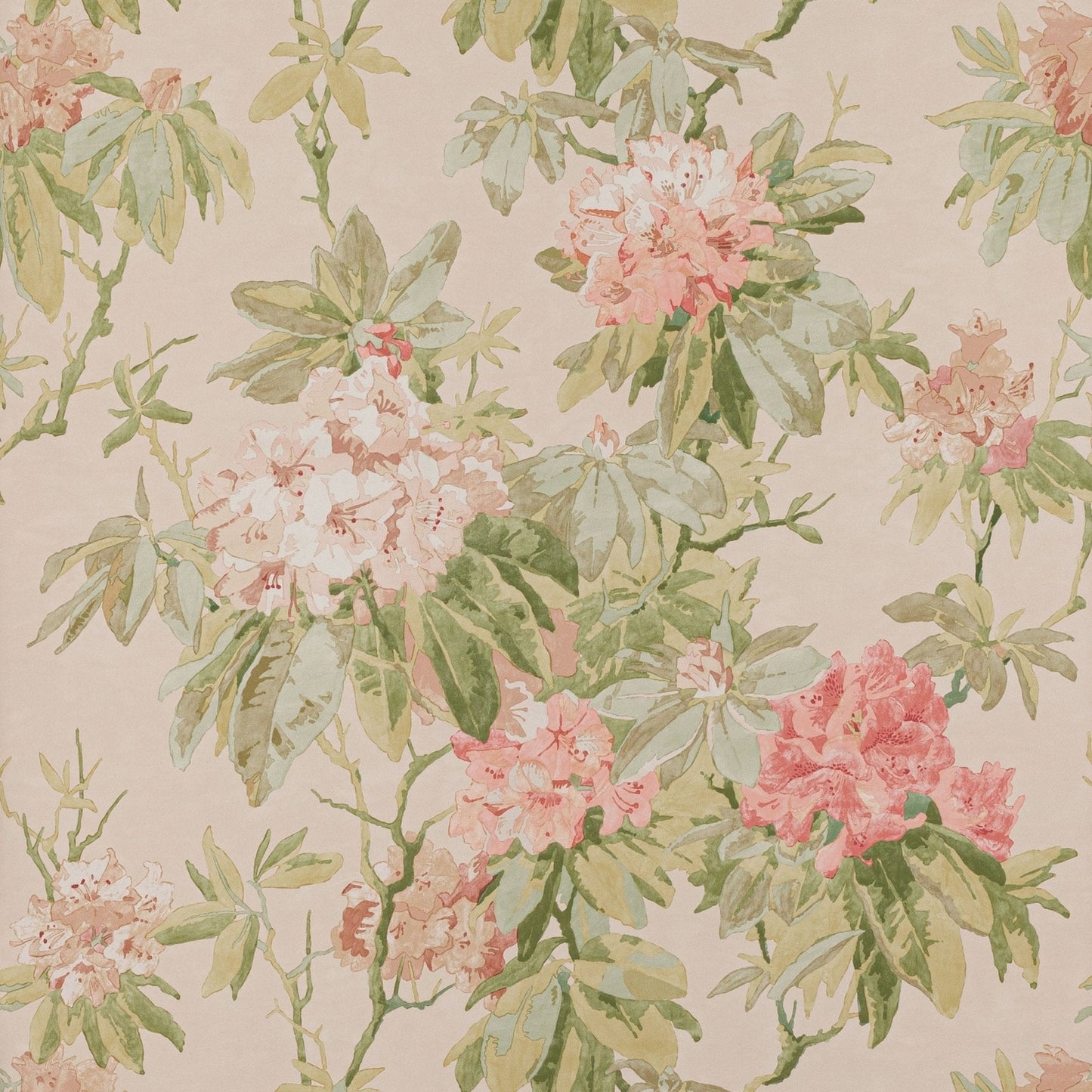 Mereworth Wallpaper - Red/Green - Colefax & Fowler - W7006 - 02 - Premier Wallcovering