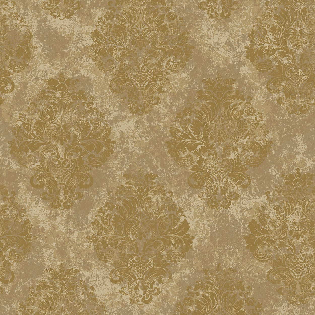 Metallic FX Damask Wallpaper - Gold - Galerie - W78225 - Premier Wallcovering