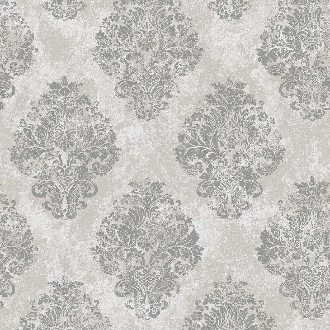 Metallic FX Damask Wallpaper - Silver - Galerie - W78226 - Premier Wallcovering