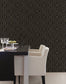 Metallic FX Linear Geo Wallpaper - Black / Gold - Galerie - W78218 - Premier Wallcovering