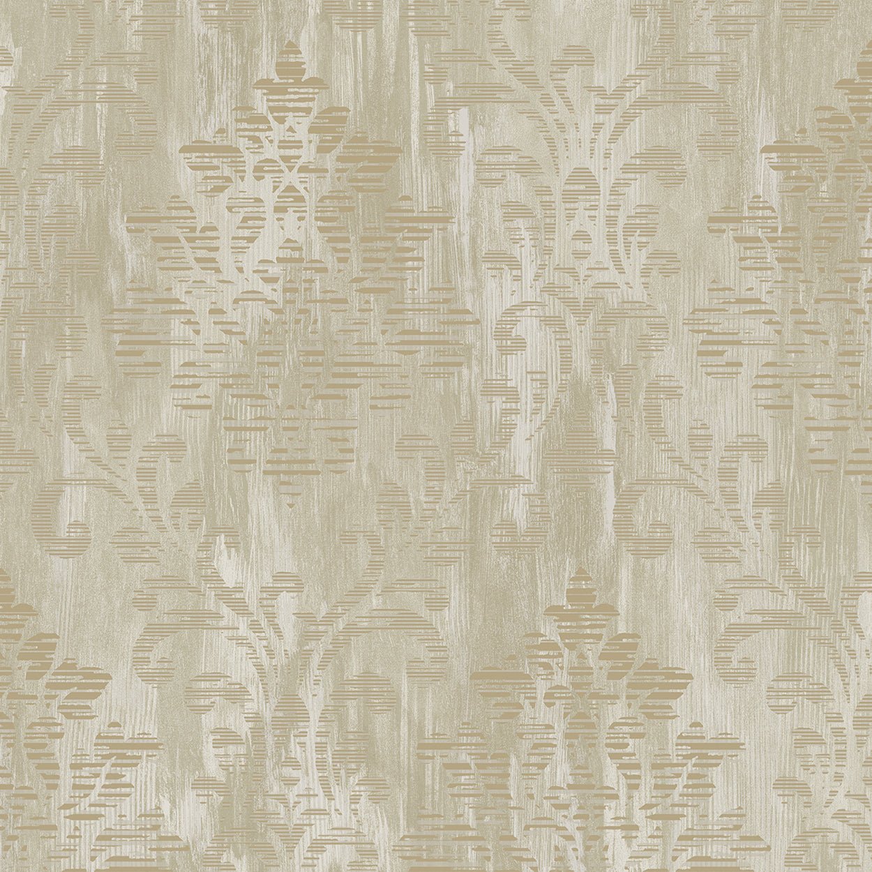 Metallic FX Rustic Damask Wallpaper - Gold - Galerie - W78177 - Premier Wallcovering
