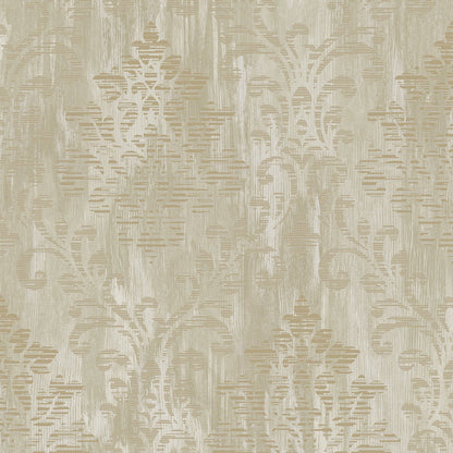 Metallic FX Rustic Damask Wallpaper - Gold - Galerie - W78177 - Premier Wallcovering