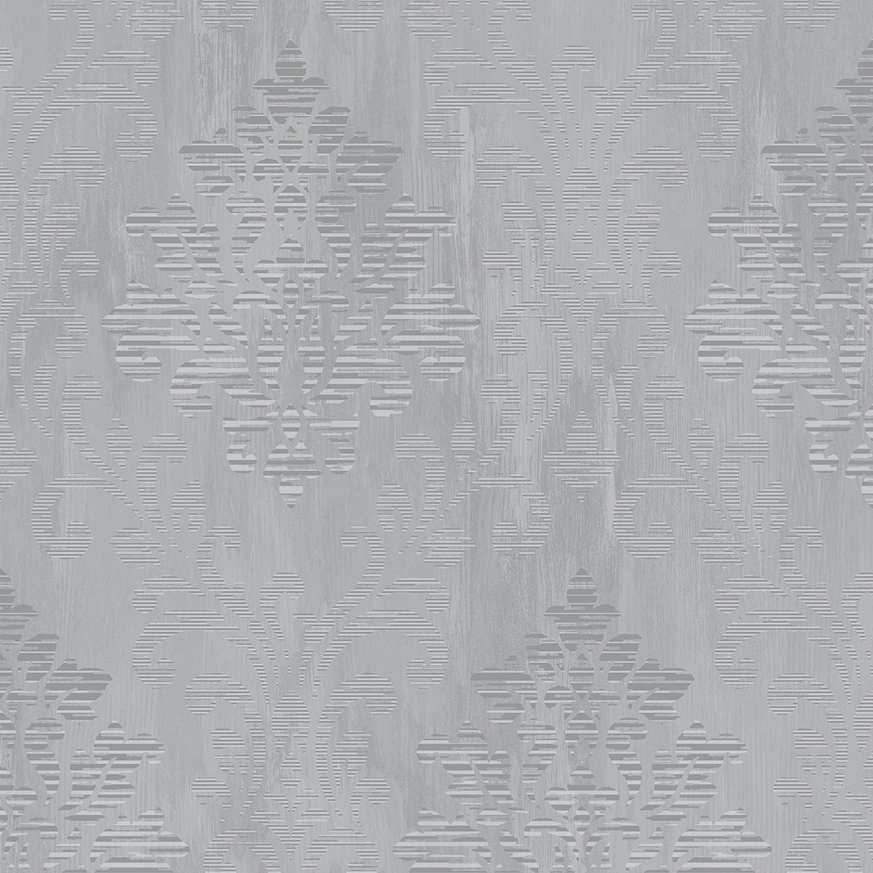 Metallic FX Rustic Damask Wallpaper - Silver - Galerie - W78181 - Premier Wallcovering
