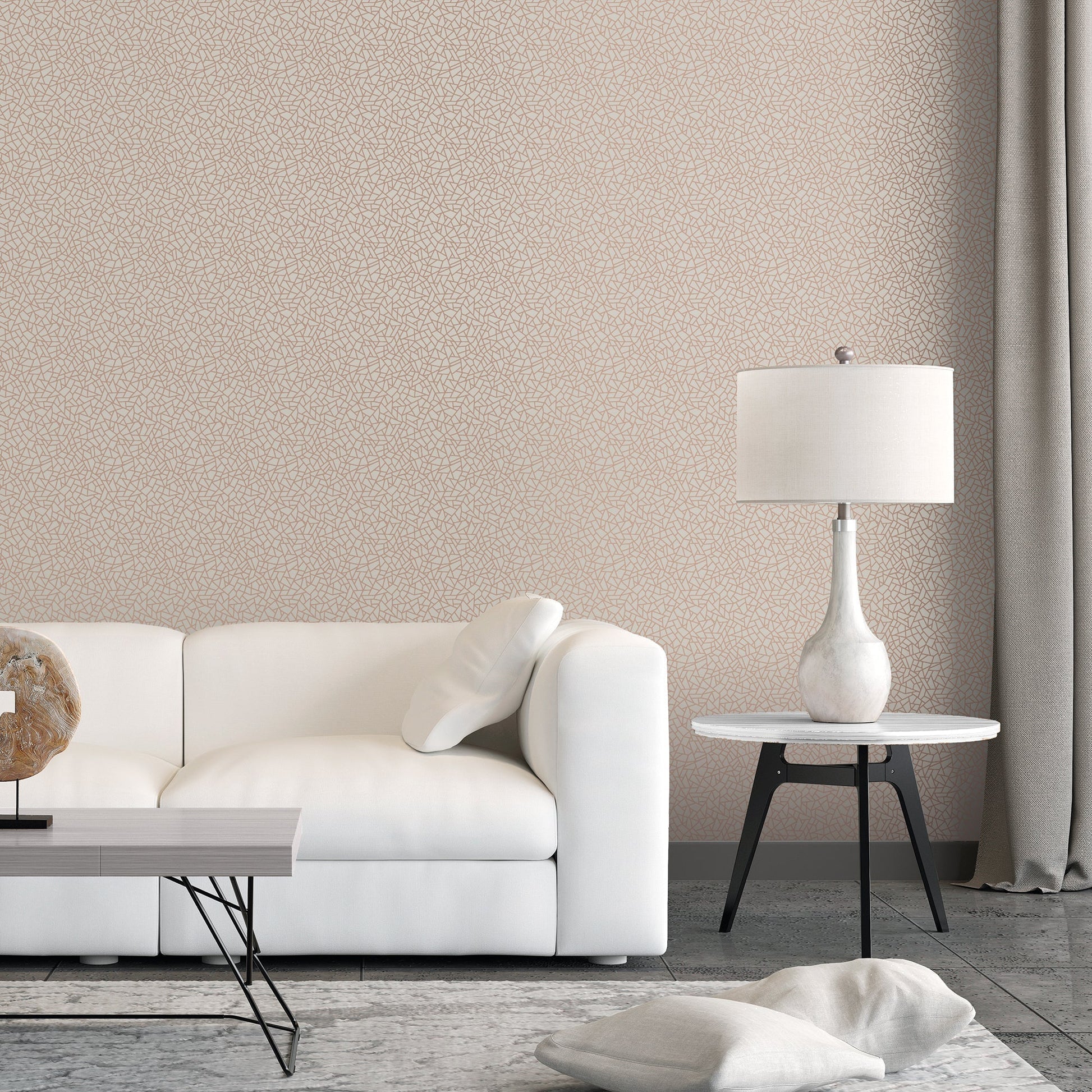 Metallic FX Shards Wallpaper - Rose Gold - Galerie - W78195 - Premier Wallcovering