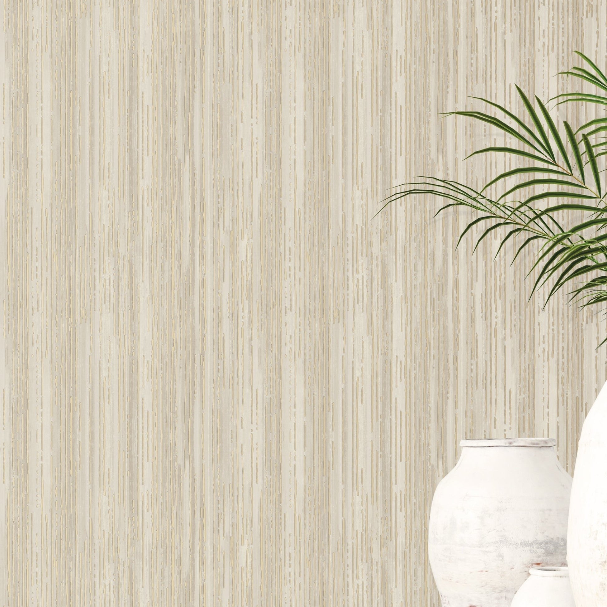 Metallic FX Stripe Wallpaper - Cream / Gold - Galerie - W78189 - Premier Wallcovering