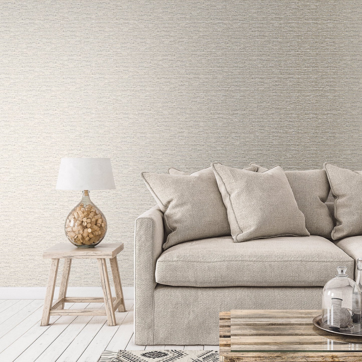Metallic FX Weave Wallpaper - Silver - Galerie - W78207 - Premier Wallcovering