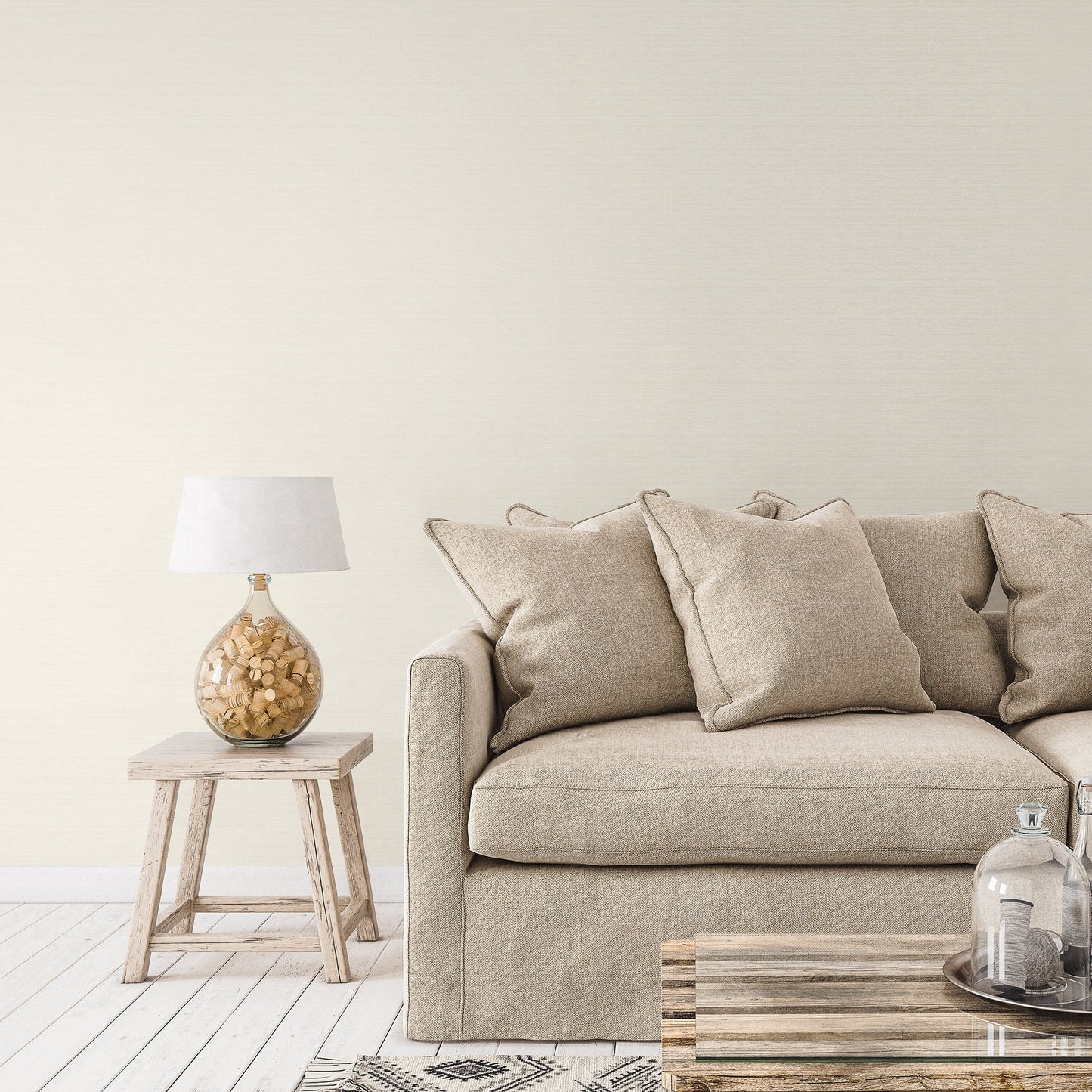 Metallic FX Woven Wallpaper - Cream - Galerie - W78204 - Premier Wallcovering