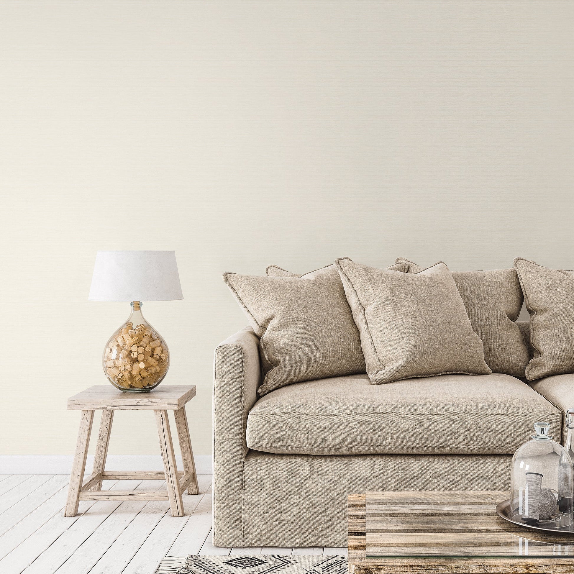 Metallic FX Woven Wallpaper - Cream - Galerie - W78204 - Premier Wallcovering