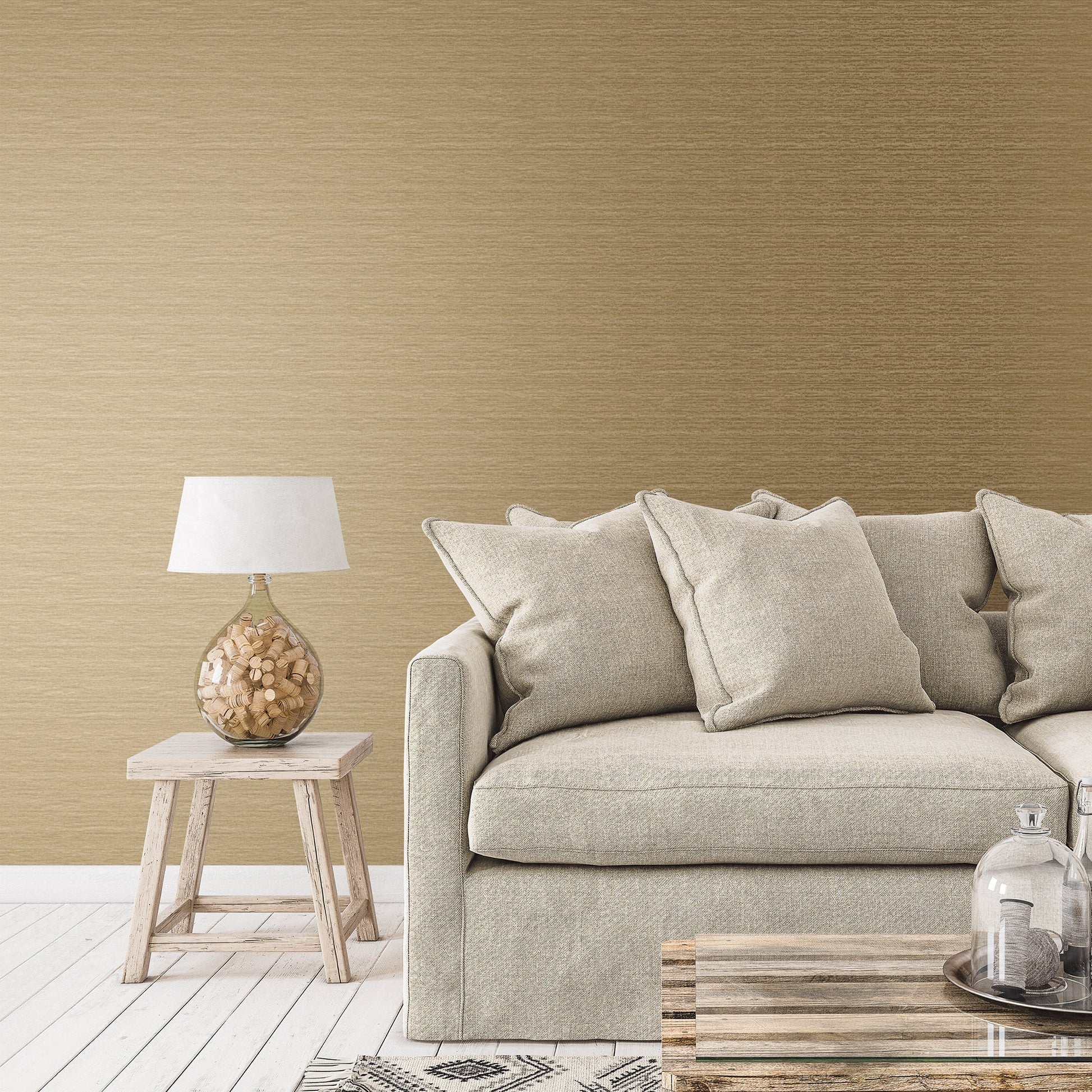 Metallic FX Woven Wallpaper - Deep Gold - Galerie - W78205 - Premier Wallcovering