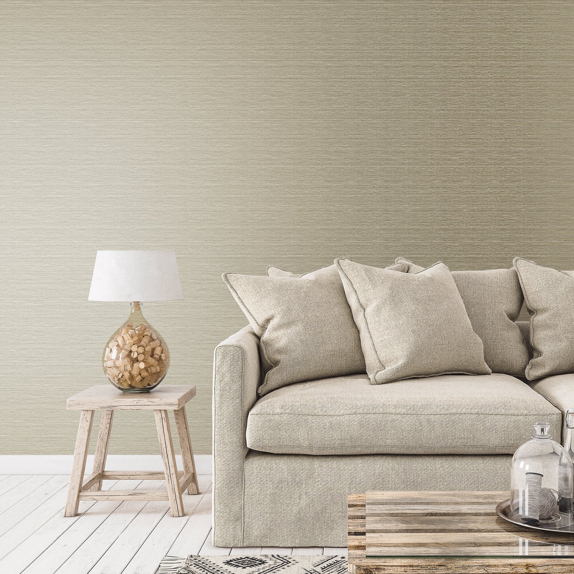 Metallic FX Woven Wallpaper - Taupe - Galerie - W78202 - Premier Wallcovering