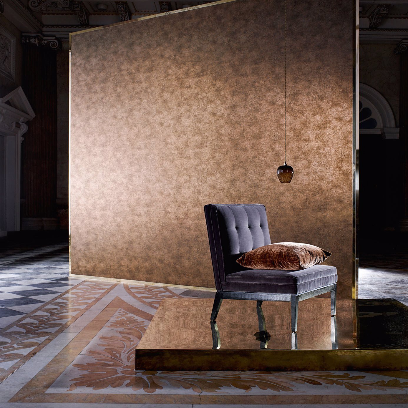 Metallo Wallpaper - Copper - Zoffany - ZPHA312609 - Morris Wallpaper