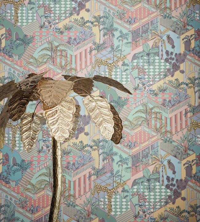 Miami Icons Wallpaper - Pastel - 112/6023 - Cole & Son - Premier Wallcovering