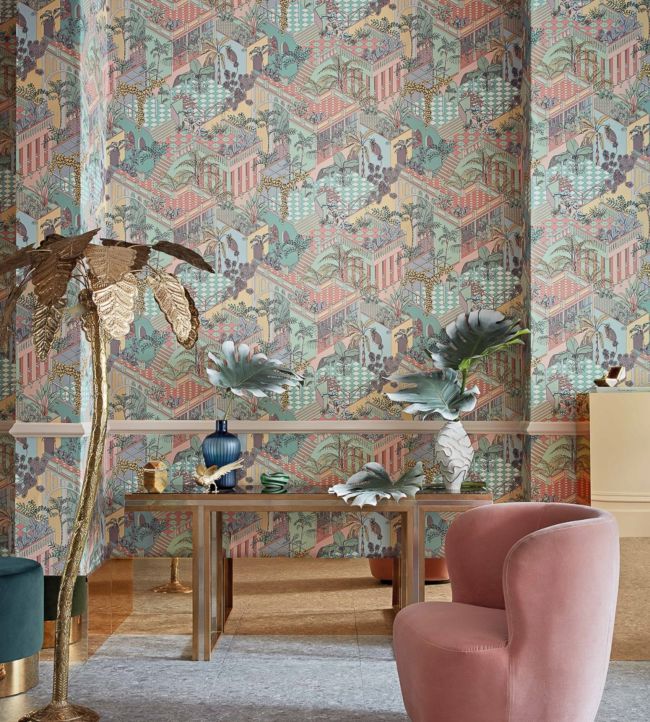 Miami Icons Wallpaper - Pastel - 112/6023 - Cole & Son - Premier Wallcovering