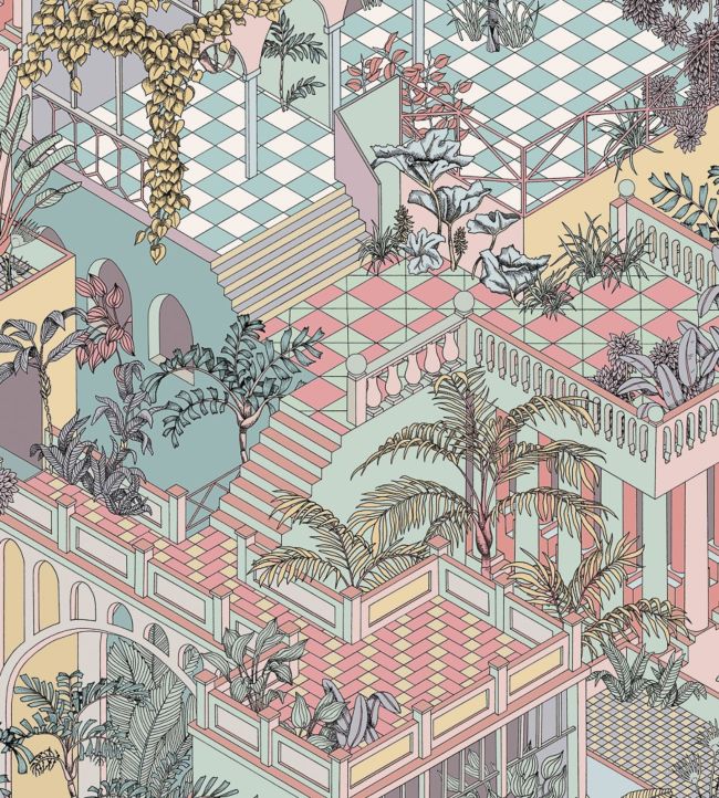 Miami Icons Wallpaper - Pastel - 112/6023 - Cole & Son - Premier Wallcovering