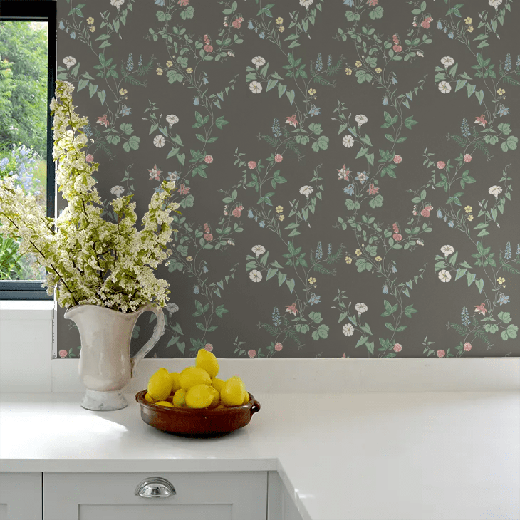 Midsummer Eve Wallpaper - Black - Boråstapeter - 7679 - Premier Wallcovering