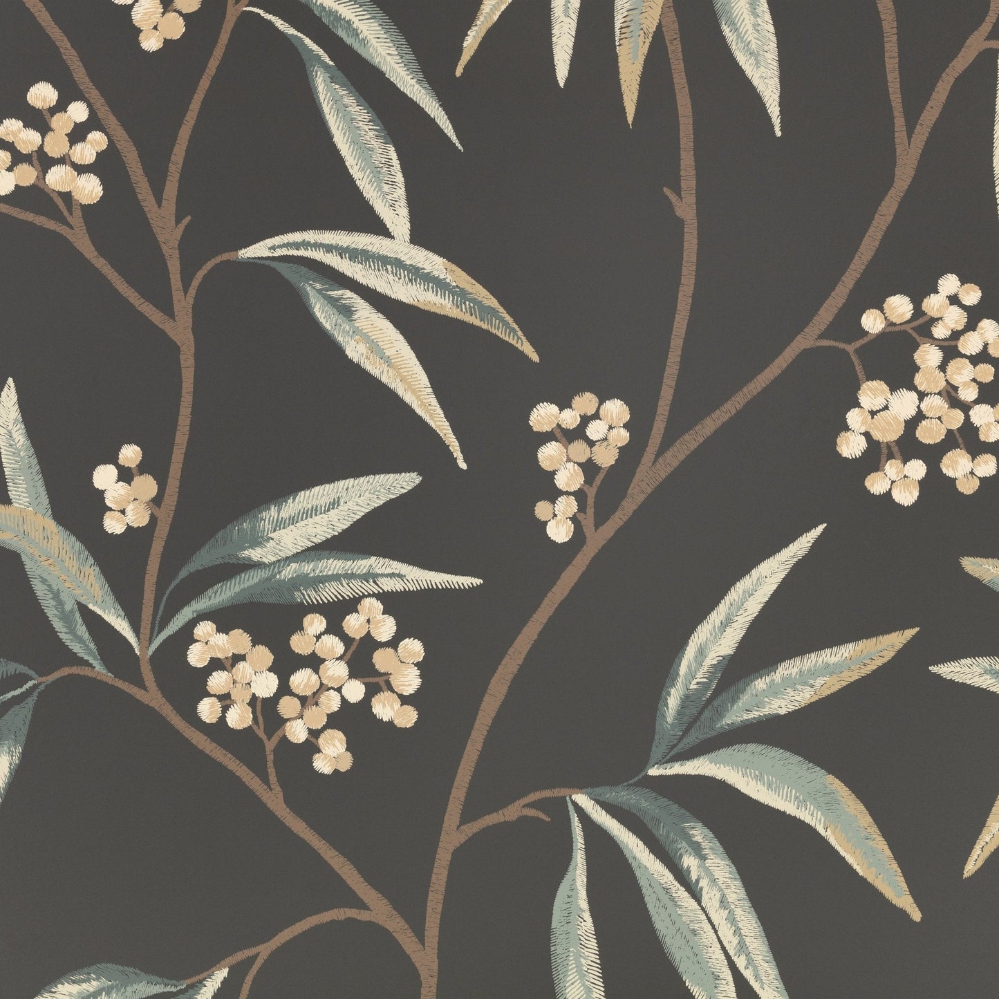 Mima Wallpaper - Ebony - Romo - Ottavia - W470/05 - Premier Wallcovering