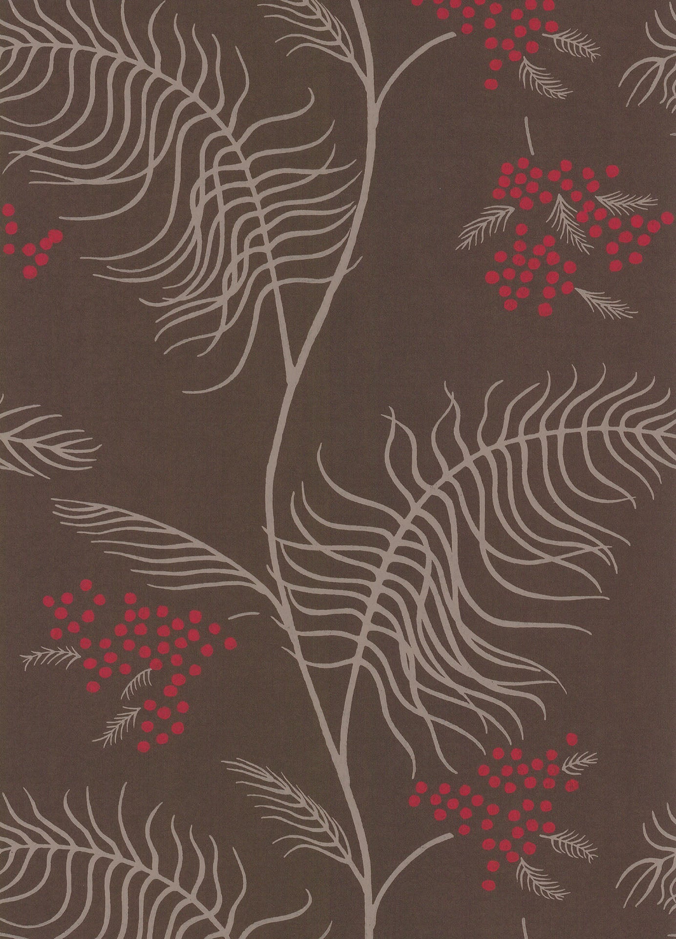 Mimosa Wallpaper - Rouge & Linen on Soot - 69/8129 - Cole & Son - Premier Wallcovering