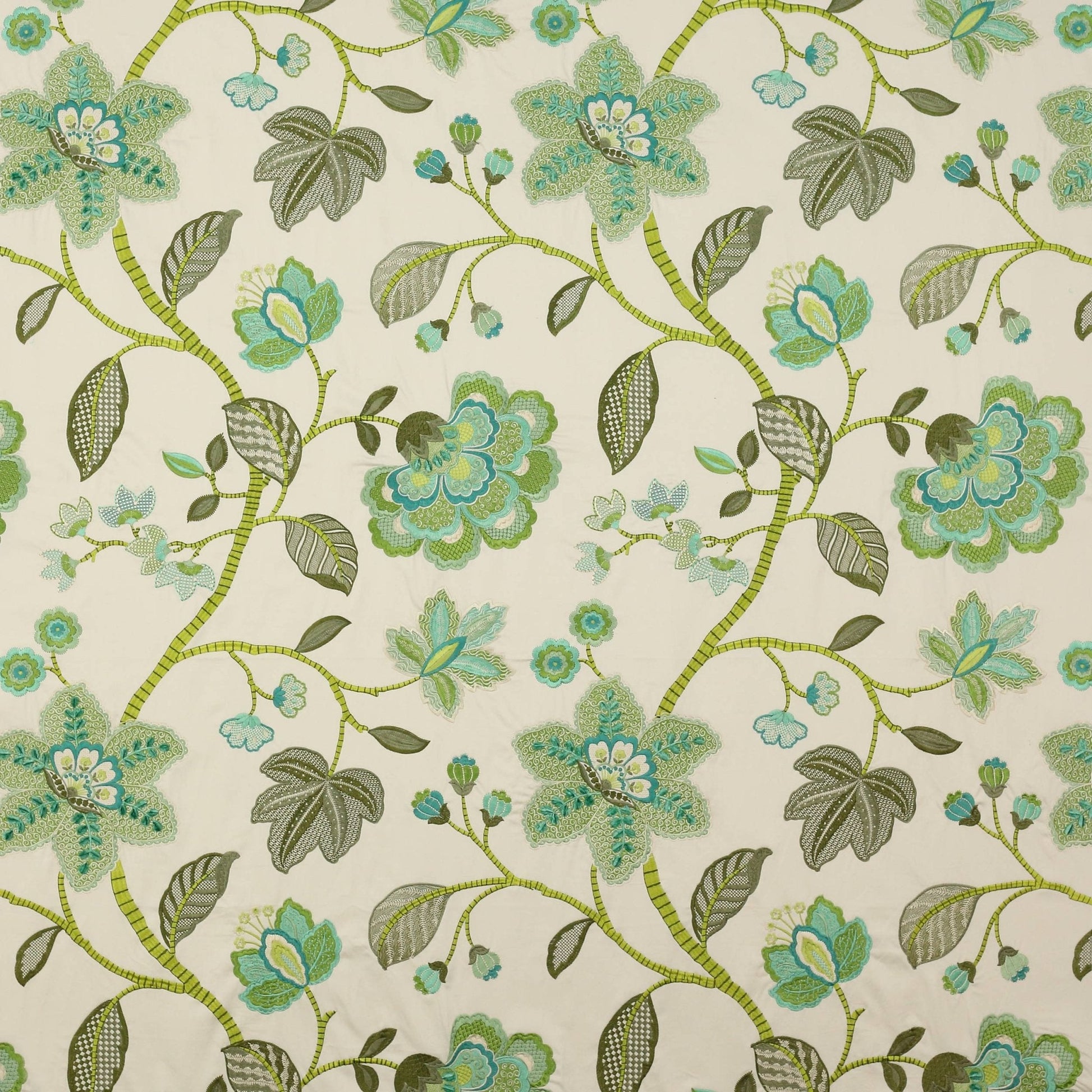 Mina Fabric - Turquoise - Manuel Canovas - 04924/04 - Premier Wallcovering
