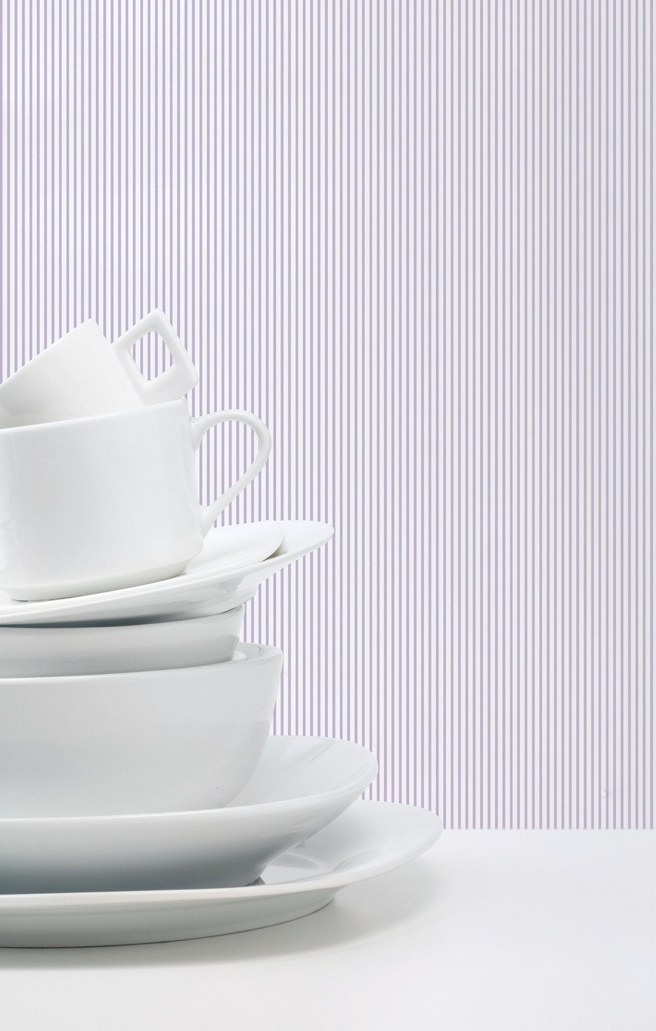 Miniatures 2 Delicate Stripe Wallpaper - Lilac - Galerie - G67858 - Premier Wallcovering