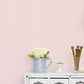 Miniatures 2 Double Stripe Wallpaper - Pink / White - Galerie - G67930 - Premier Wallcovering