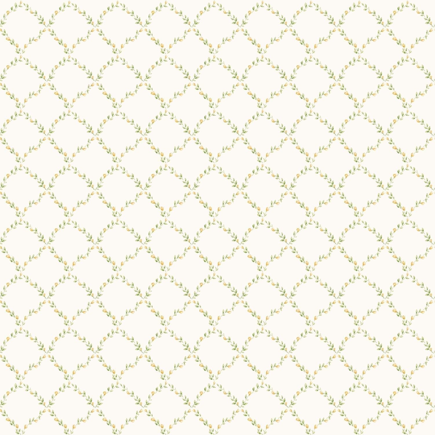 Miniatures 2 Geometric Trellis Wallpaper - Yellow / Green - Galerie - G67907 - Premier Wallcovering