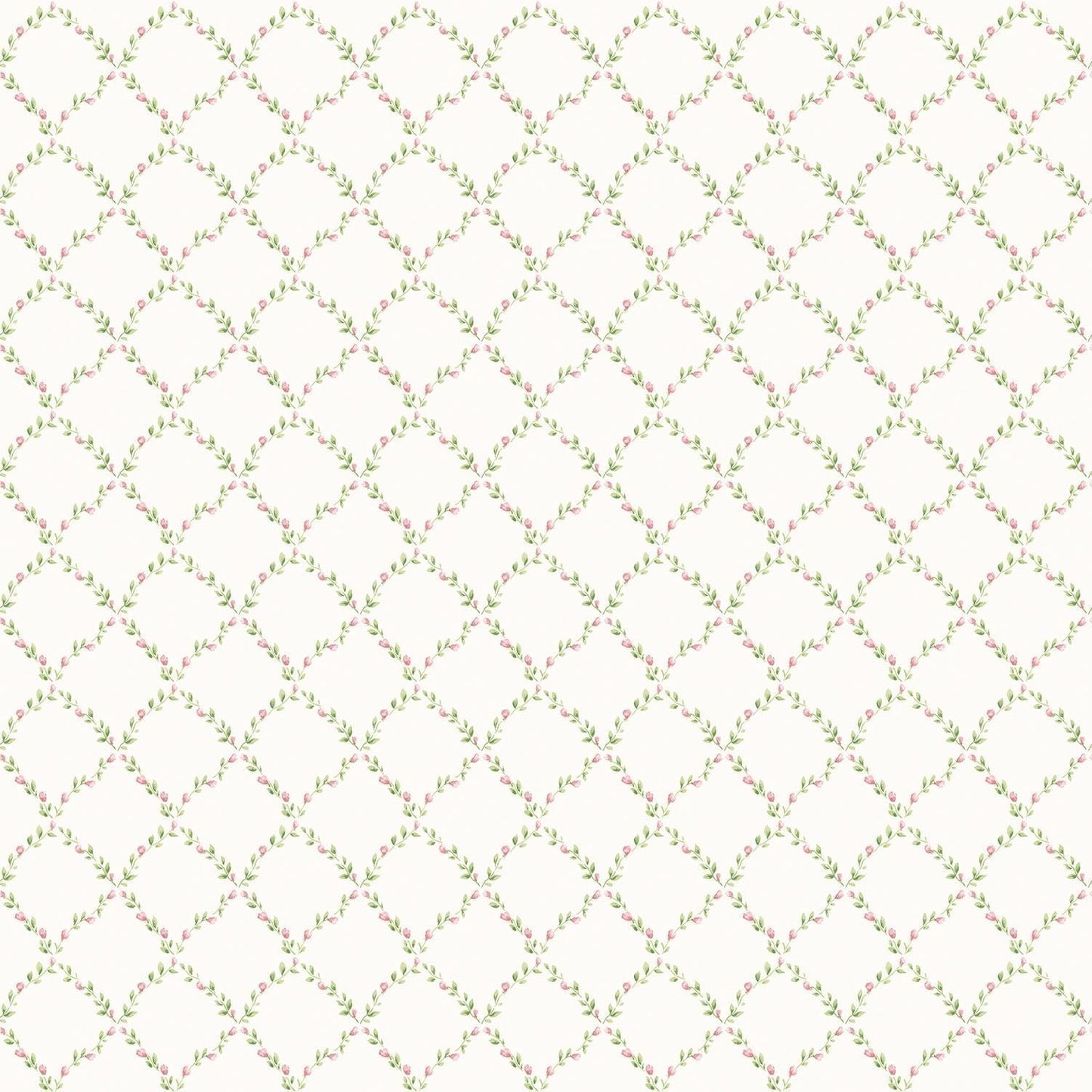 Miniatures 2 Geometric Trellis Wallpaper - Pink / Green - Galerie - G67905 - Premier Wallcovering