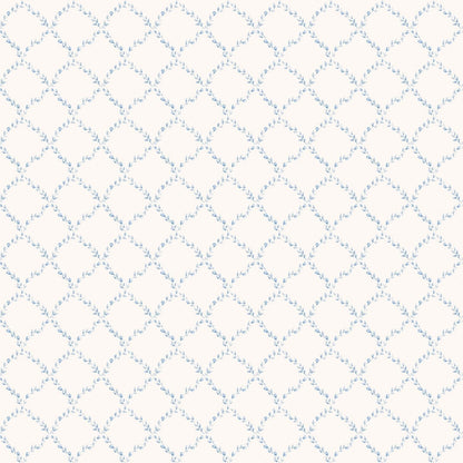 Miniatures 2 Geometric Trellis Wallpaper - Blue - Galerie - G67903 - Premier Wallcovering