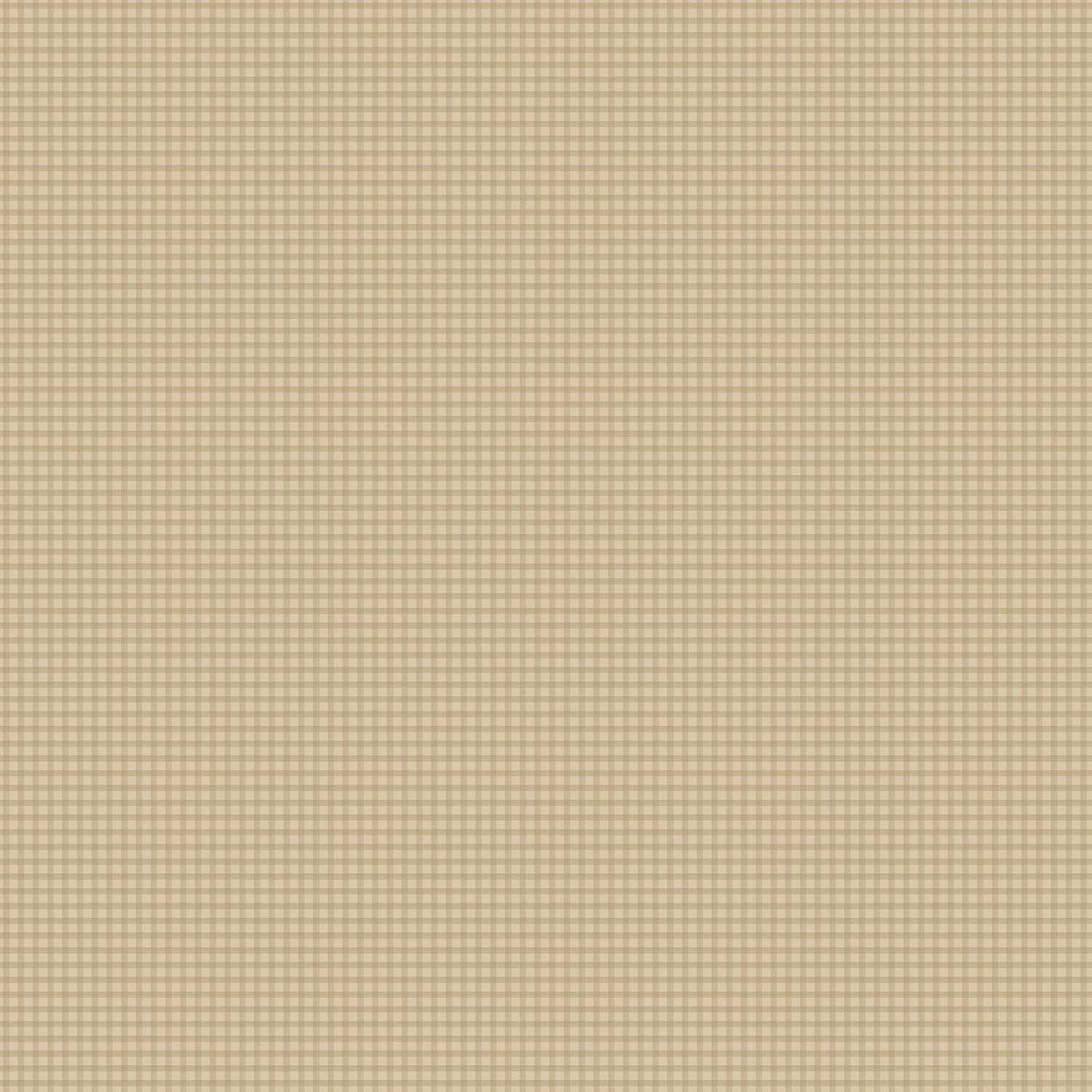 Miniatures 2 Gingham Wallpaper - Deep Cream - Galerie - G67876 - Premier Wallcovering