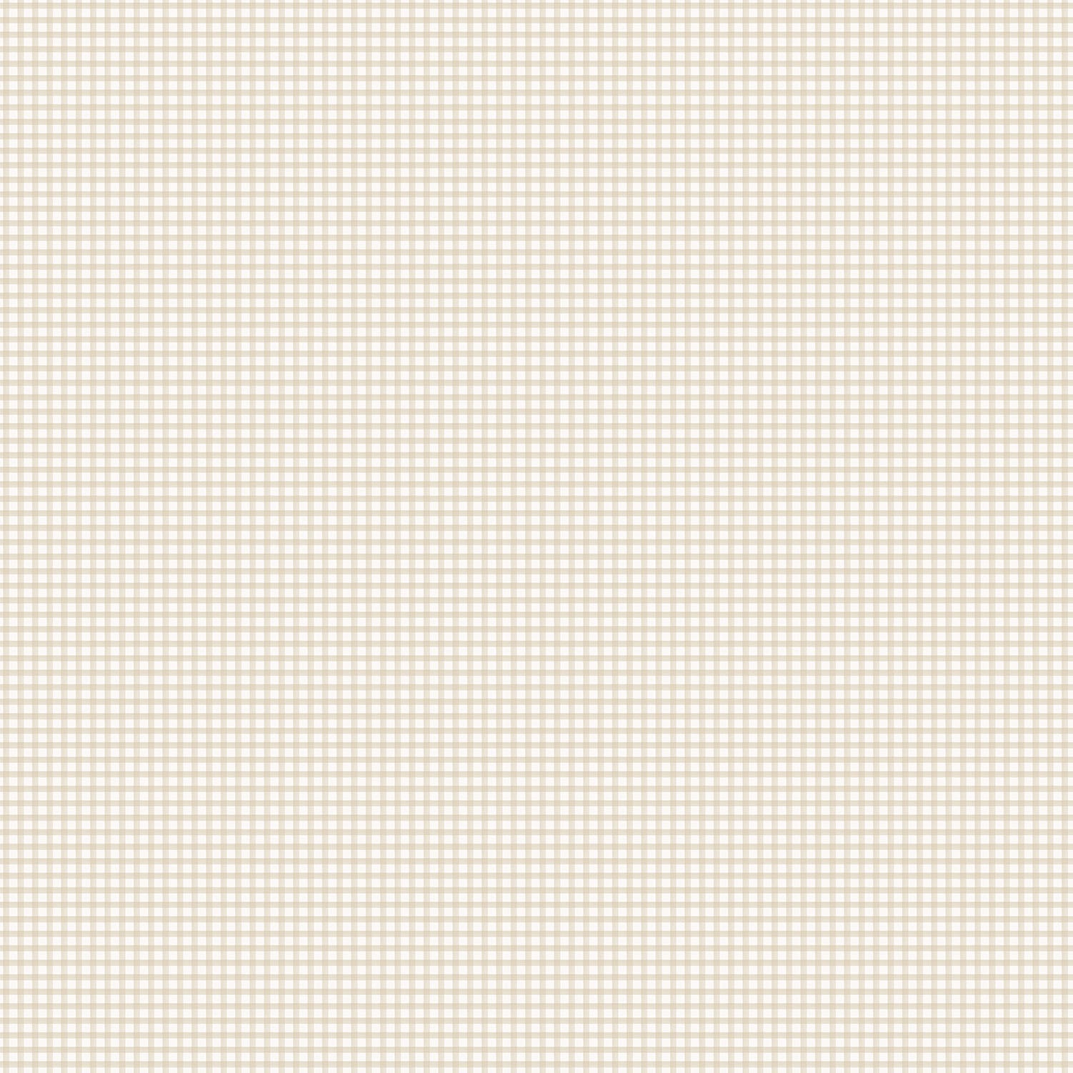 Miniatures 2 Gingham Wallpaper - Beige - Galerie - G67873 - Premier Wallcovering