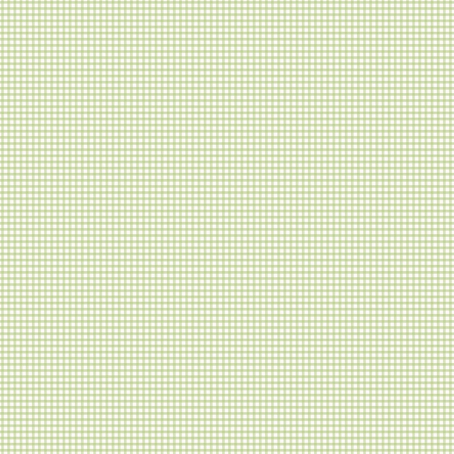 Miniatures 2 Gingham Wallpaper - Green - Galerie - G67875 - Premier Wallcovering