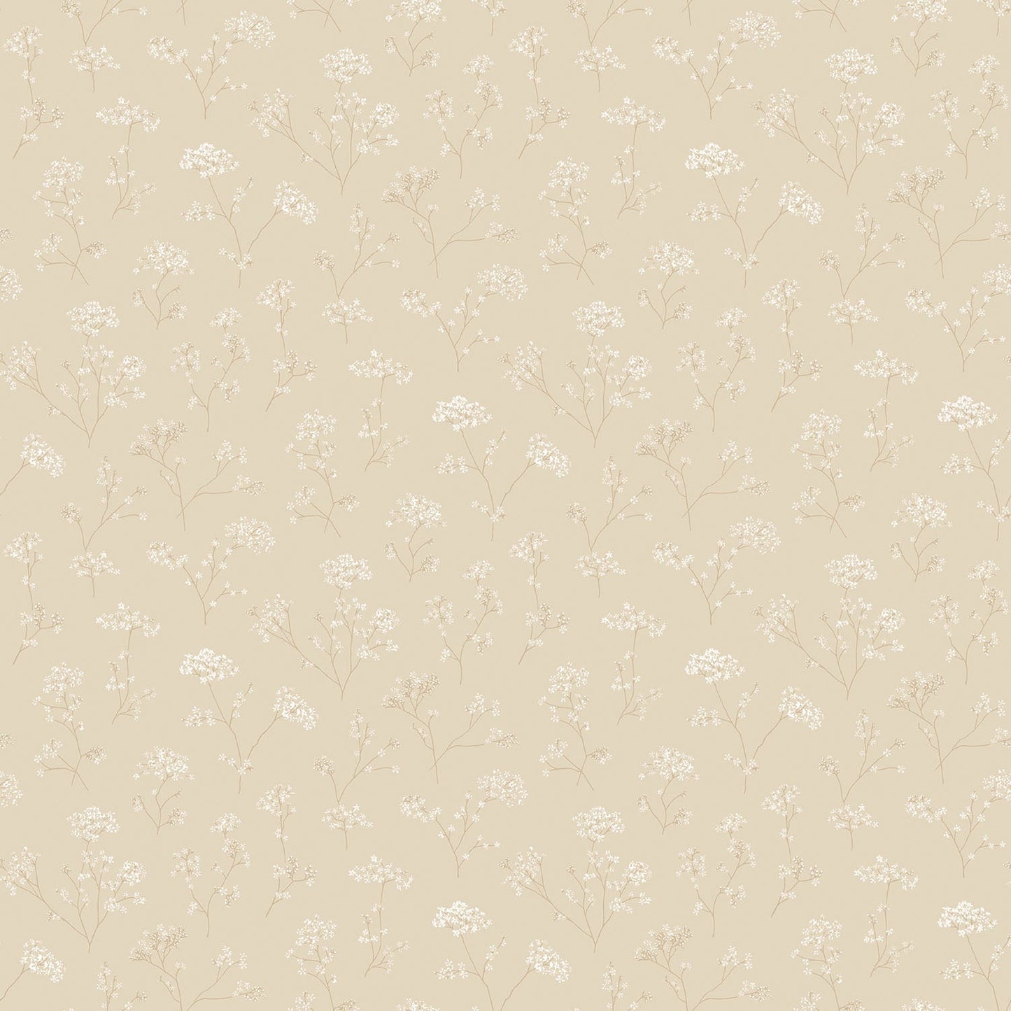 Miniatures 2 Parsley Flowers Wallpaper - Beige - Galerie - G67869 - Premier Wallcovering