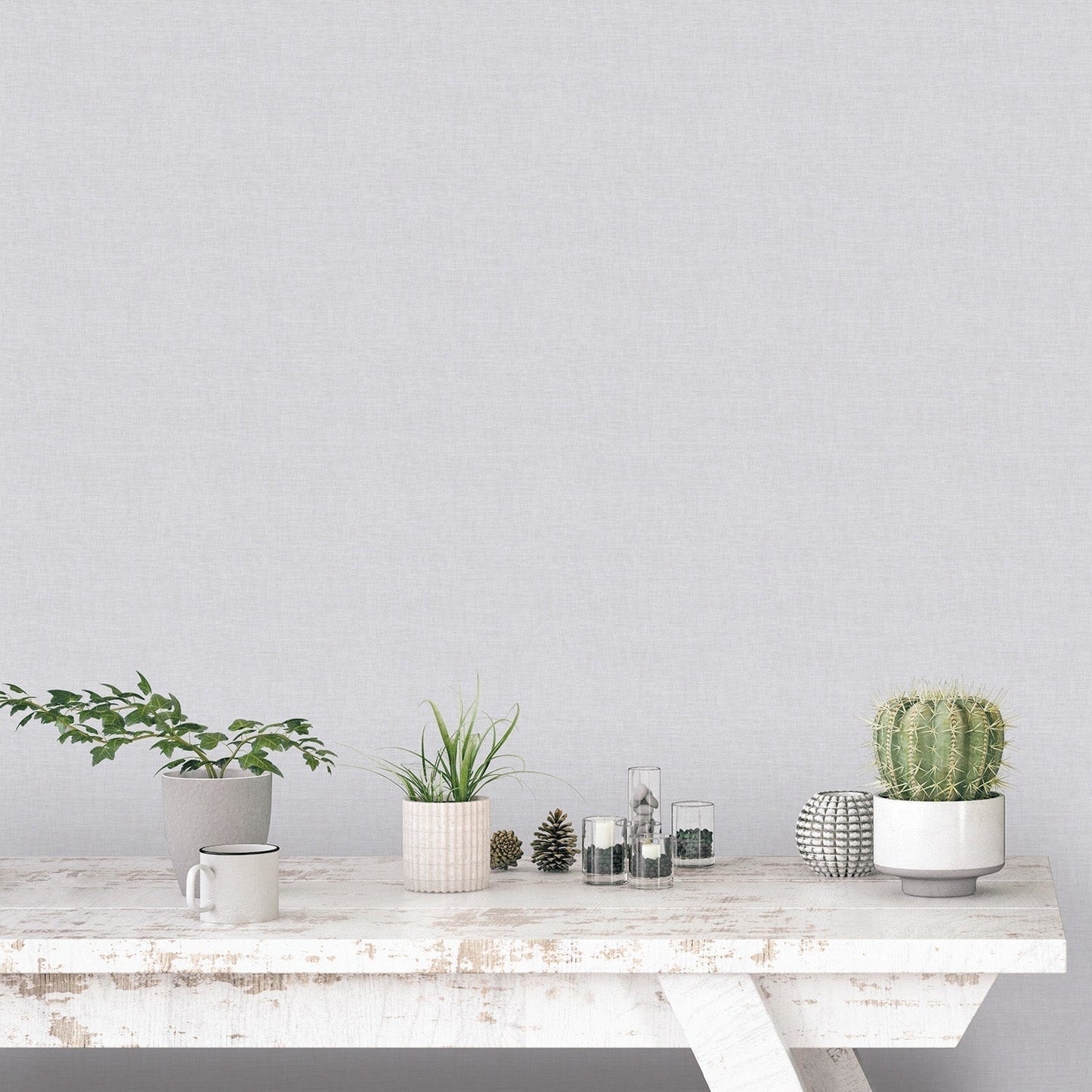 Miniatures 2 Plain Wallpaper - Dusty Grey - Galerie - G67885 - Premier Wallcovering