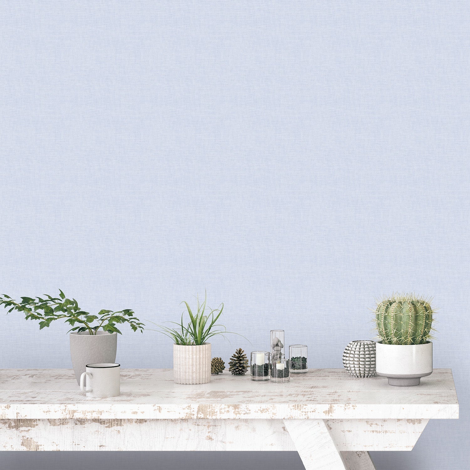Miniatures 2 Plain Wallpaper - Blue - Galerie - G67883 - Premier Wallcovering