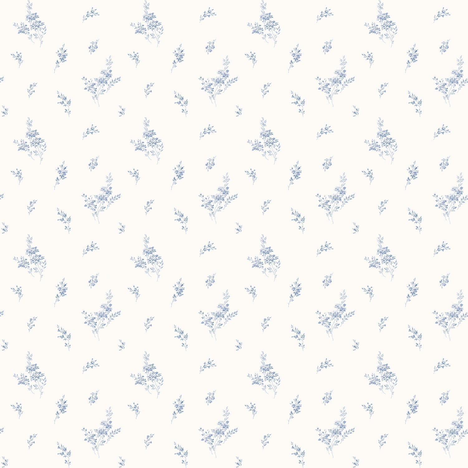 Miniatures 2 Rose Bouquets Wallpaper - Blue - Galerie - G67915 - Premier Wallcovering