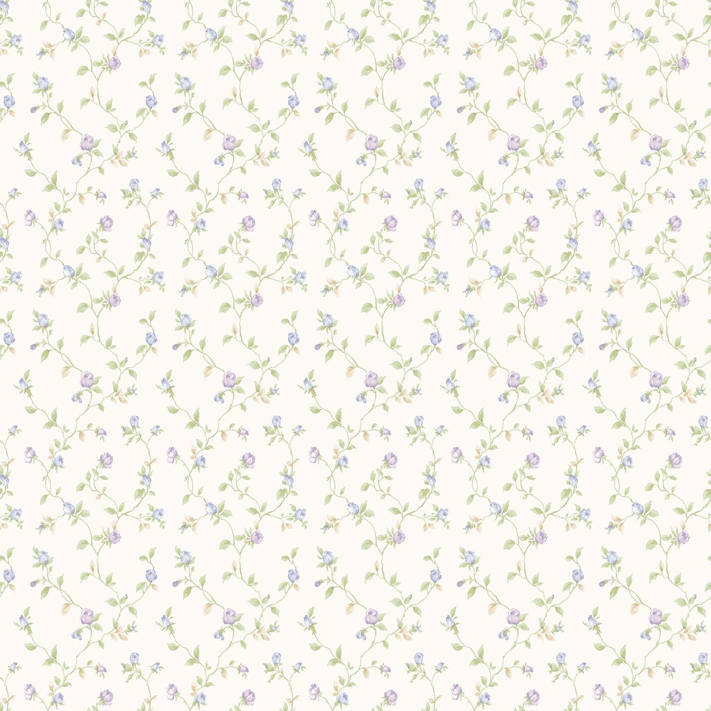 Miniatures 2 Rose Trellis Wallpaper - Lilac / Green - Galerie - G67935 - Premier Wallcovering