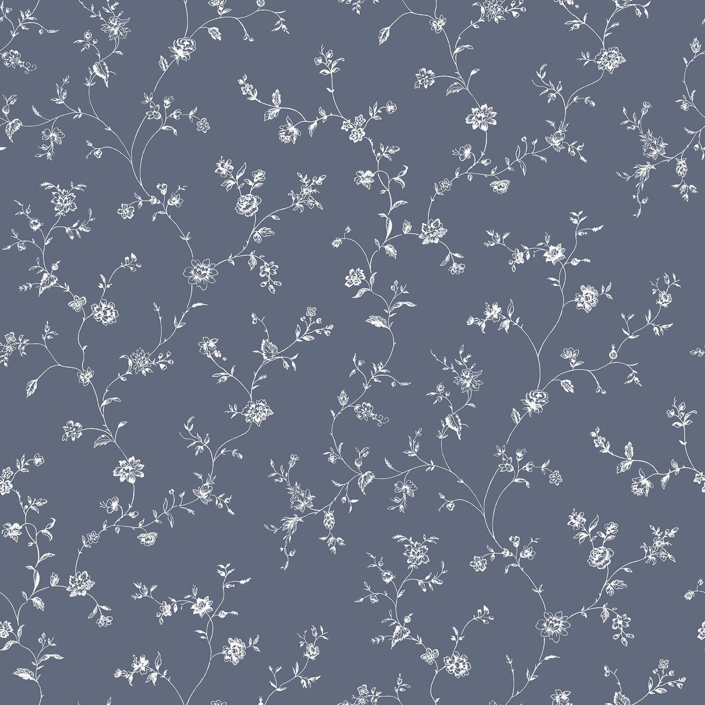 Miniatures 2 Small Flower Trellis Wallpaper - Blue - Galerie - G67863 - Premier Wallcovering